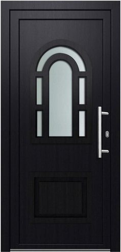 KNOCK Kunststoff-Haustür Robusto in Anthrazit-Grau mit Glaseinsatz und moderner Optik - Bild 1