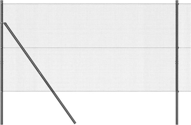 vidaXL Zaunpfosten aus Stahl und PVC in Grau, rund, Höhe: 105 cm - Bild 1