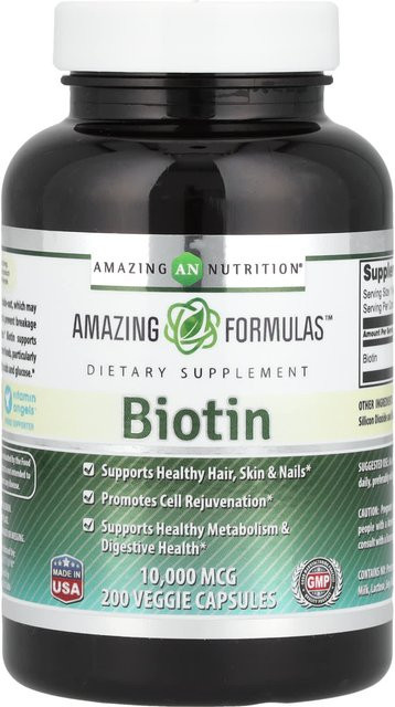 Amazing Nutrition Biotin, 200 pflanzliche Kapseln, Unisex - Bild 1