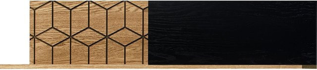 Wandboard Mosaic aus massiver Eiche, geölt, Breite: 135 cm - Bild 1