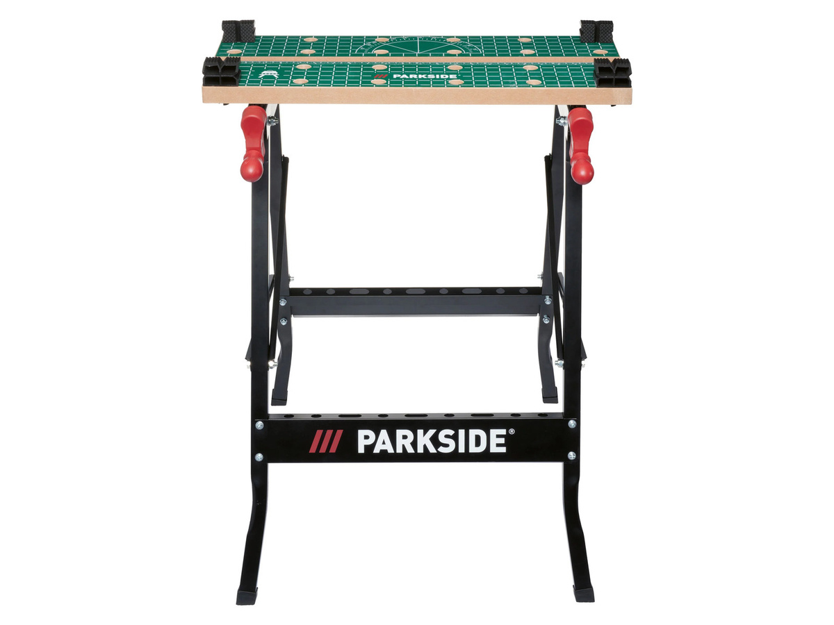 Parkside Werk- und Spanntisch klappbar aus Stahl, Holz und Kunststoff, B/T/H: 150 x 79 x 63 cm - Bild 2