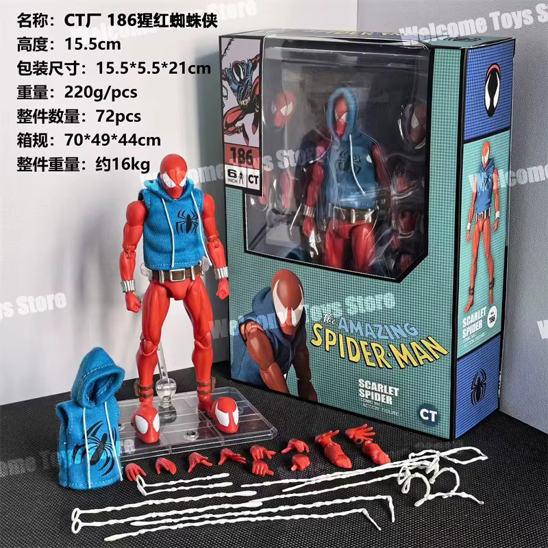 Ct Toys Spiderman Scarlet Spider Mafex 186 Actionfigur, Marvel - Bild 2