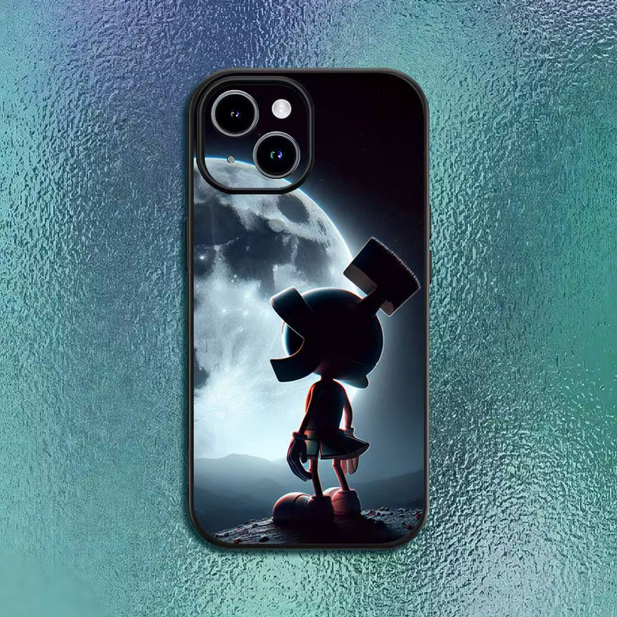 M-Marvin the Martian Handyhülle für iPhone 17 16 15 14 13 12 Pro Max Plus Softshell Schwarz - Bild 2