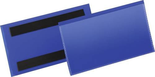 Durable Magnetische Etikettentaschen zur Kennzeichnung, Blau und Transparent, 50 Stück, Breite: 15,0 cm, Höhe: 6,7 cm - Bild 1