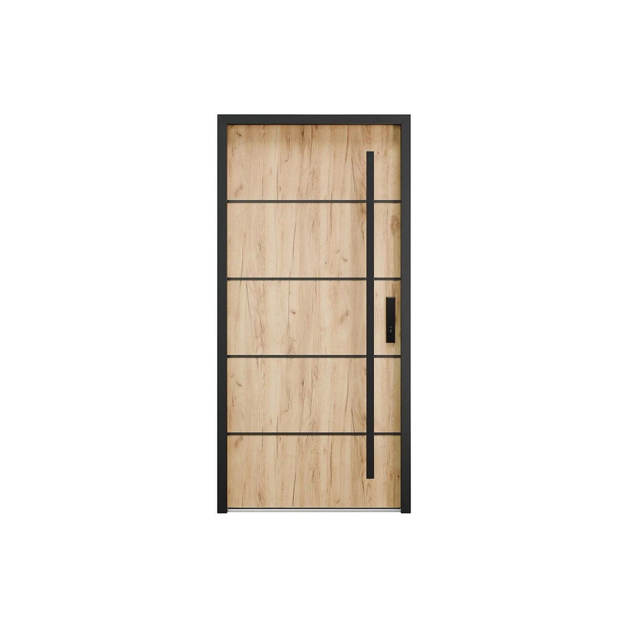 Haustür Lusada Modern in Beige aus Stahl, B: 95 cm, H: 207 cm, T: 100 cm - Bild 2