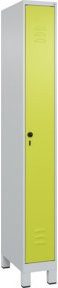 C+P Spind Classic PLUS Garderobenschrank mit 1 Abteil, Füße, Sicherheits-Drehriegel und 3 Garderobenhaken, H x B x T: 195 x 50 x 25 cm - Bild 1