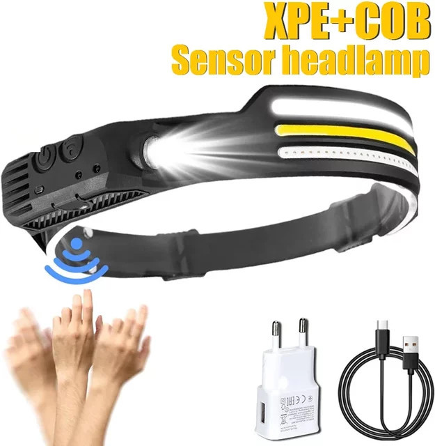 Heinast LED-Stirnlampe, wiederaufladbar, Schwarz - Bild 1
