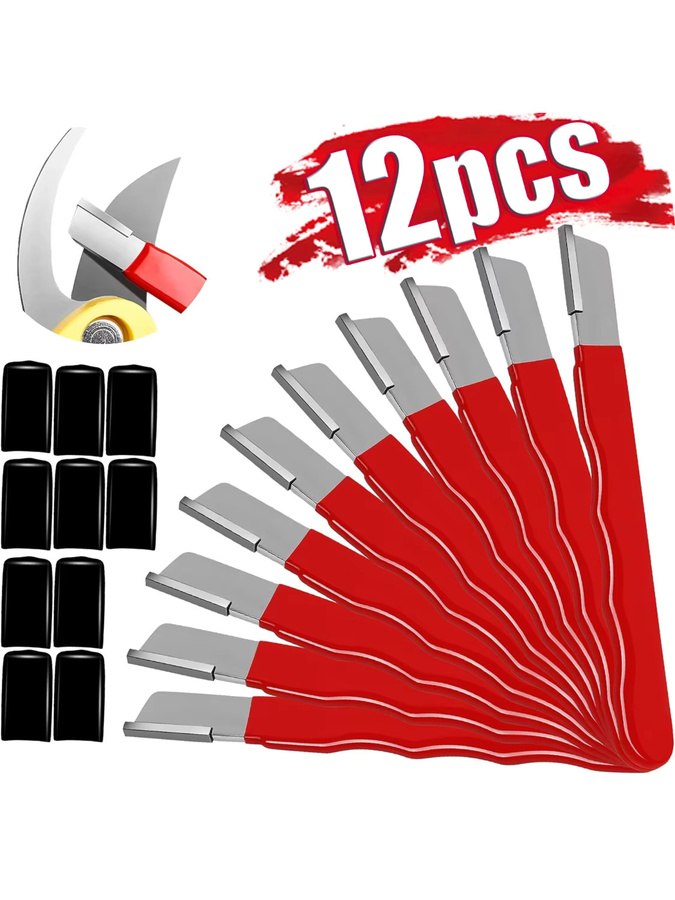 Tragbarer Mini Messer Schleifstein mit Deckel in Rot für Messer und Gartenscheren - Bild 6