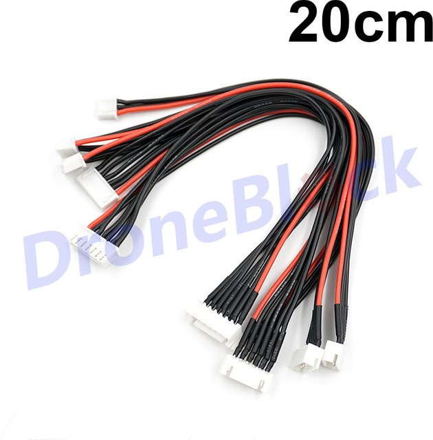 XTORI 5er Set LiPo Batterie Balancer Kabel mit JST-XH Stecker, 22AWG Silikonkabel, Länge: 200 mm - Bild 1