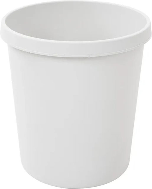 PROREGAL SparSet 4er Pack Klassische Runde Kunststoff Papierkörbe 18 Liter Grau H x B x T: 32 x 31 x 31 cm - Bild 1