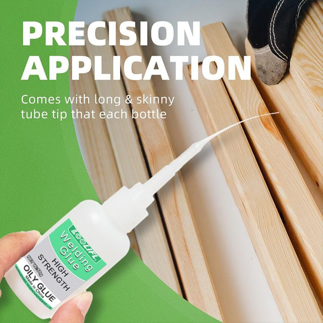 LOOLIFL Superkleber Cyanacrylat in Transparent für Möbelreparatur und Holzbindung mit Präzisionsdüse - Bild 1