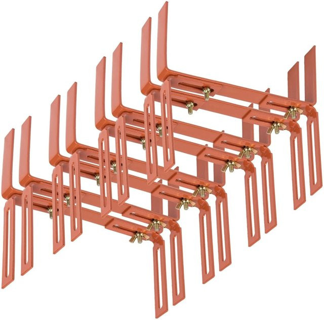 BigDean 8 Stück Blumenkastenhalter H-Form für Terrakotta-Standard-Blumenkästen - Bild 1