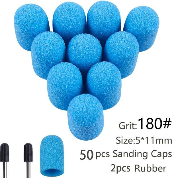 Feecy Schleifkappen für Maniküre und Pediküre, 50 Stück, Unisex - Bild 1
