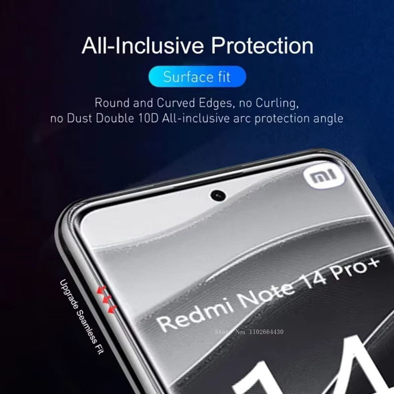 4er Pack Hydrogel Display Schutzfolien für Xiaomi Redmi Note Serie, transparent - Bild 3