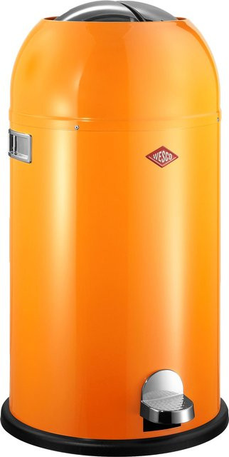 WESCO KICKMASTER Abfallsammler mit Pedal in Orange und Gold, B/T/H: 33,0 x 37,8 x 69,0 cm - Bild 1