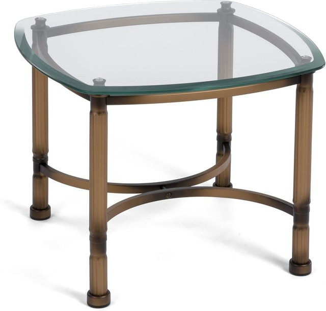 Couchtisch HASSE 8275 in Bootsform aus transparentem Klarglas, modern und lackiert, B/T/H: 65 x 50 x 23 cm - Bild 1