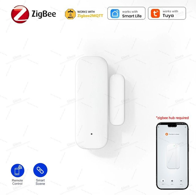 Tuya ZigBee Smart Fenster und Tür Sensor in Weiß für Smart Life und Tuya App zur Sicherheit in deinem Smart Home - Bild 1