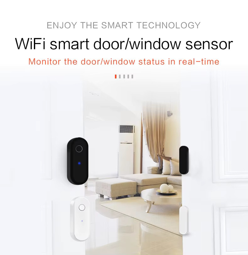 Tuya Smart WiFi Tür und Fenster Sensor in Schwarz mit App- und Sprachsteuerung für Alexa und Google Home - Bild 4