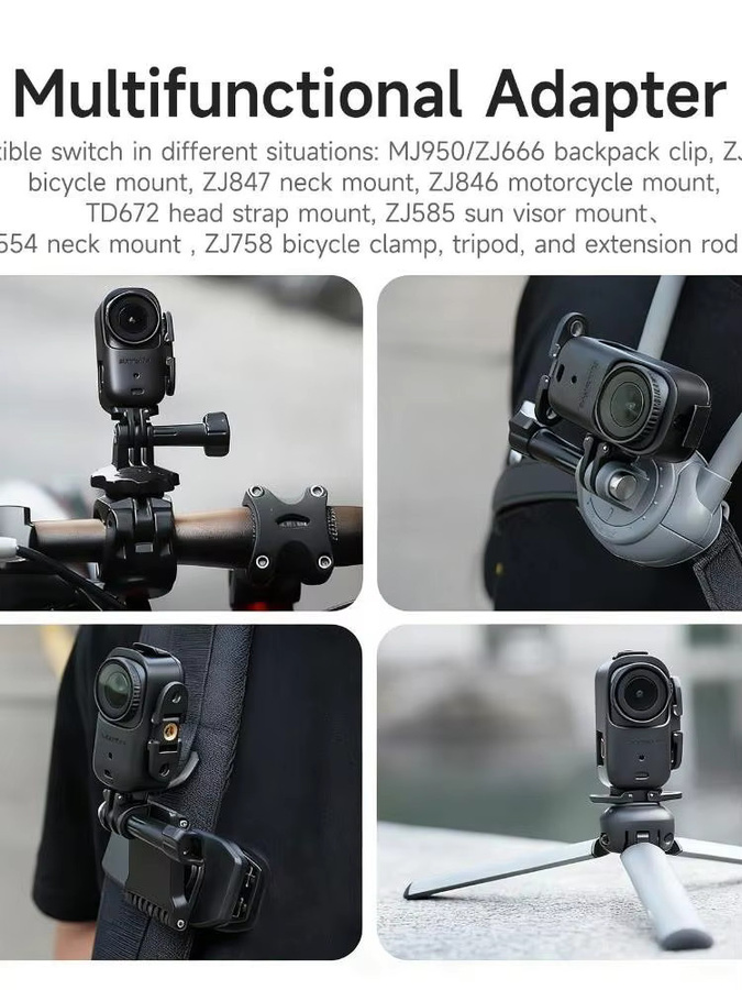 DJI Osmo Nano Schnellverschluss-Schutzrahmen in Schwarz, faltbarer horizontaler und vertikaler Halter - Bild 6