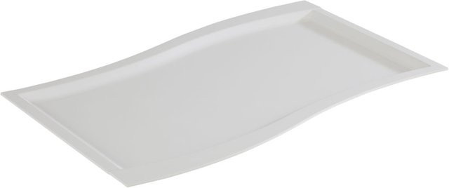 APS GN 2/4 Tablett SINUS aus Melamin, weiß, rechteckig, B/T/H: 32,5 x 53 x 2 cm - Bild 1