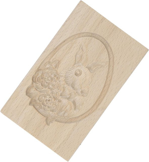 Holz Ausstechform Rabbit and Flower von OutsideWorld in Braun für Keks und Gebäck - Bild 1