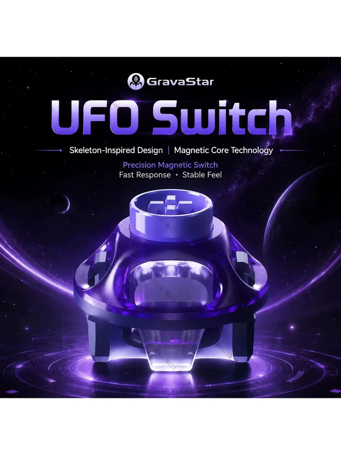 Gravastar UFO Magnetische Lineare Schalter mit Hall-Effekt und Hot-Swap, Purple, 40gf - Bild 3