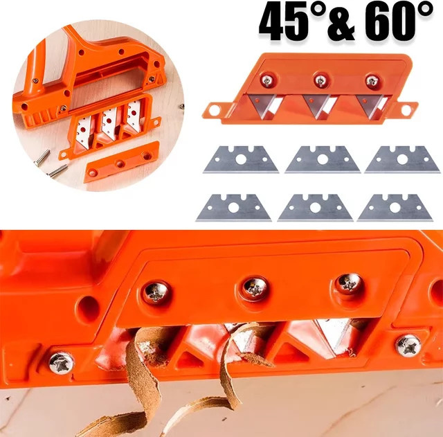 TQSDYY Gipskarton-Schnellschneider in Orange für Trockenbau und Kantenfasen 45°/60° als Ersatzklinge für Holzbearbeitungs-Trimmer - Bild 1