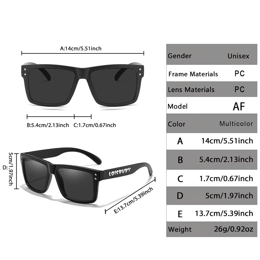 LOISRUBY Sonnenbrille, square, Unisex, Vollrand, Kunststoff - Bild 2