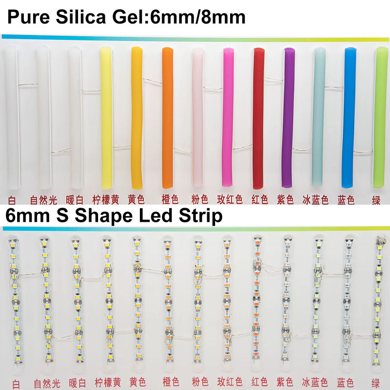 DENGKOO Neon Flex LED-Streifen Silikon 3528 SMD 12V Wasserdicht IP67 Lemon Yellow - Bild 3