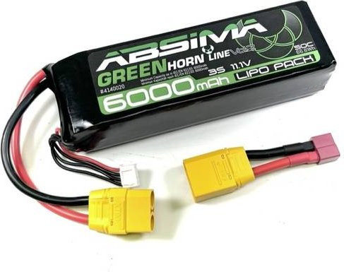 Absima LiPo Akku 11.1V 6000 mAh 3S 50C Stick mit XT90 Anschluss in Schwarz - Bild 1