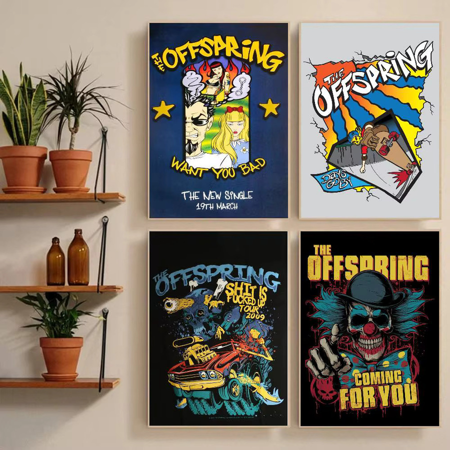 Wasserfester Wandkunstdruck The Offspring Pop-Punk-Band Poster Aufkleber in Mehrfarbig - Bild 3
