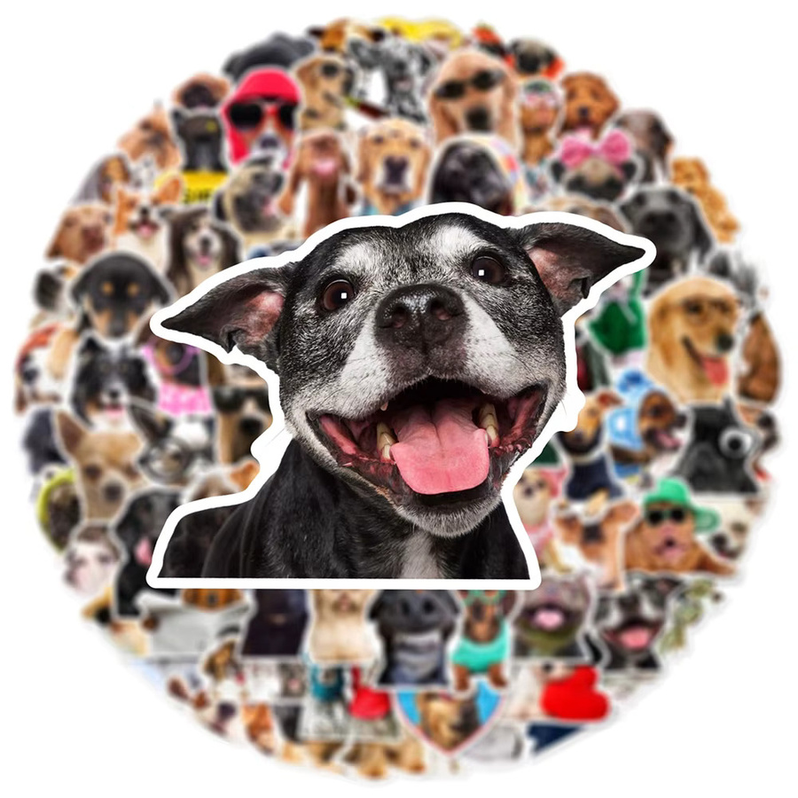 Rspctou Lustige Hunde-Meme Cartoon Aufkleber Kawaii Tier-Sticker in Mehrfarbig für DIY Dekoration - Bild 2