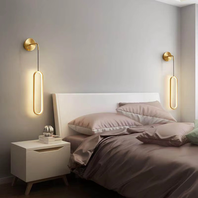 Moderne LED-Wandleuchte von OSABO in Gold/Messing für Wohnzimmer, Schlafzimmer und Flur - Bild 2