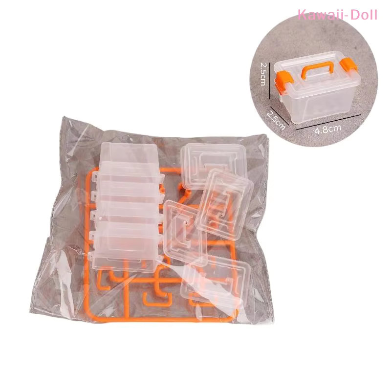 DIAPER&CORED 5er Set transparente Aufbewahrungsboxen aus Kunststoff für Puppenhäuser und Haushalt - Bild 2