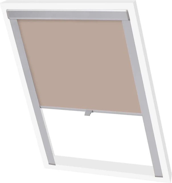 vidaXL Verdunkelungsrollo Beige aus Polyester mit Wärmedämmung - Bild 1