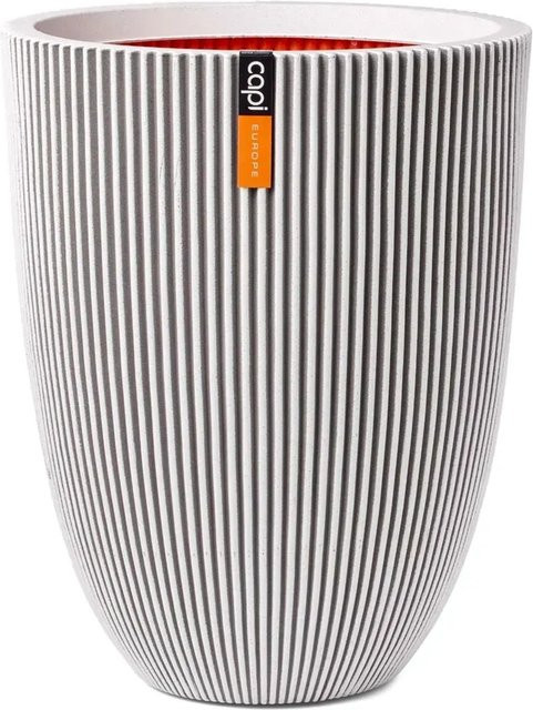 Capi Übertopf Kugel Groove NL in Elfenbein mit vertikalen Rillen, B: 46 cm, H: 58 cm - Bild 1