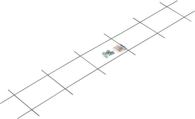 Grünes Metallspalier aus kunststoffbeschichtetem Metall, Höhe: 150 cm, Breite: 30 cm - Bild 1