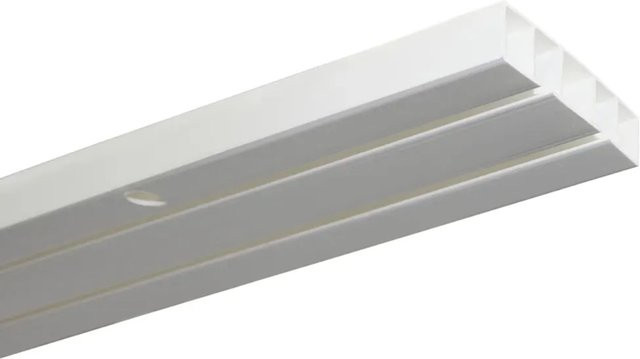 Gardinia Vorhangschiene Slim Line 2-läufig Weiß, gerade, Deckenmontage, Länge: 250 cm - Bild 1