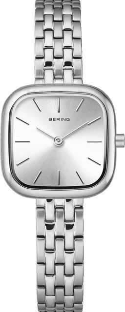 Bering Damenuhr, Quarz, Edelstahl, Silber, 26 mm, Eckig - Bild 1
