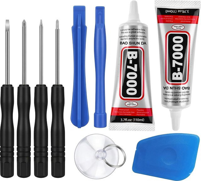 B7000 Reparaturset für Mobiltelefone mit wasserfestem Kleber und 9-in-1 Demontage-Werkzeug in Multicolor - Bild 1