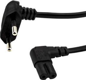 e+p Netzkabel gewinkelt schwarz 3m NW 1/3 - Bild 1