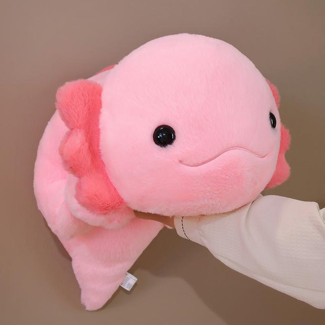 Yiran Health & Beauty Rosa Salamander Plüschtier, Axolotl Kissen, 45-60cm, ab 14 Jahre - Bild 1