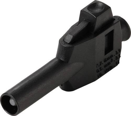 VOLTCRAFT MP-4 Laborstecker mit Klemmanschluss, gerade, Stift-Ø: 4mm, Schwarz, 50er Box - Bild 1