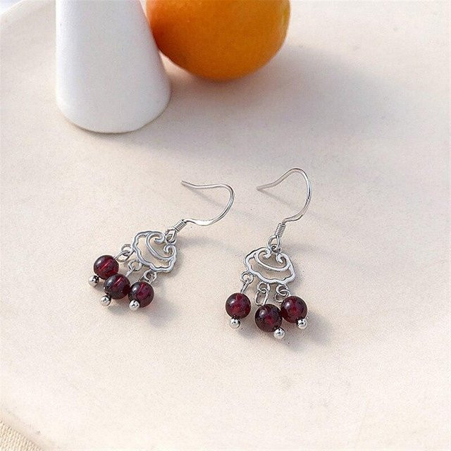 Ohrring 925 Sterling Silber, Perle, Quaste, Tropfen, Damen - Bild 1