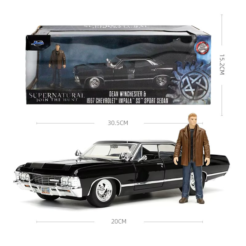 JADA Toys Supernatural 1967 Chevrolet Impala Sport Sedan, Druckgussmodell, Maßstab 1:24 - Bild 6
