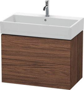 Duravit L-Cube Waschtischunterschrank wandhängend mit 2 Schubladen, Farbe: Weiß oder Braun, B/T/H: 78,4 x 45,9 x 54,4 cm - Bild 1