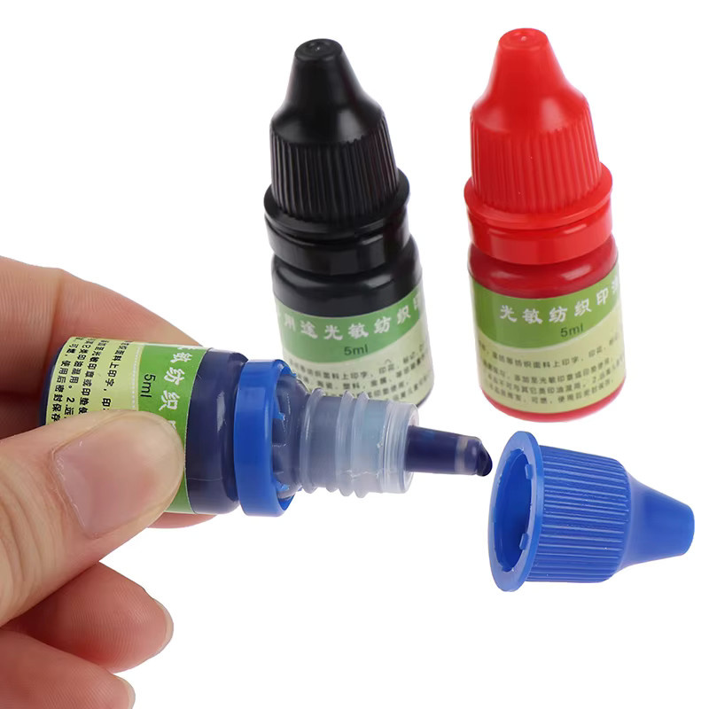 Wasserdichte Textilfarbe für Namensstempel auf Kleidung, 5 ml, Mehrfarbig - Bild 2