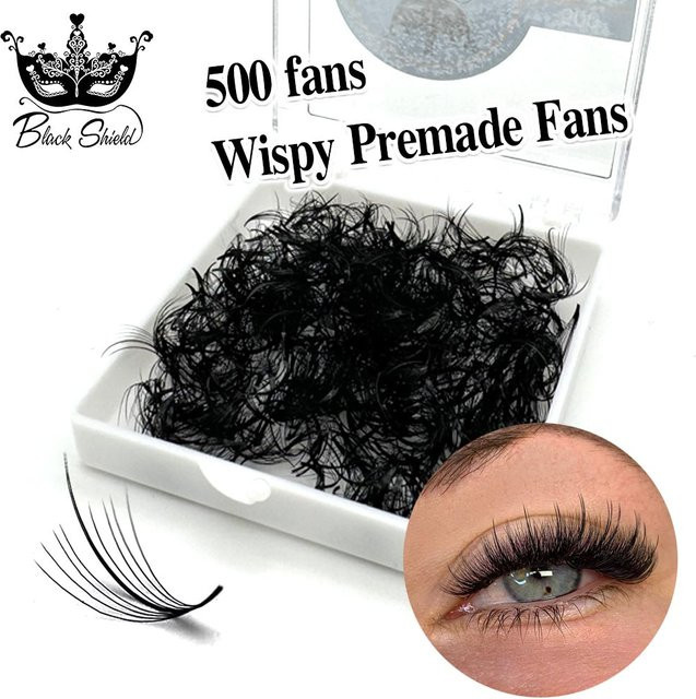 Black Shield Wimpernfächer, Black, Unisex, 500 Stück - Bild 1