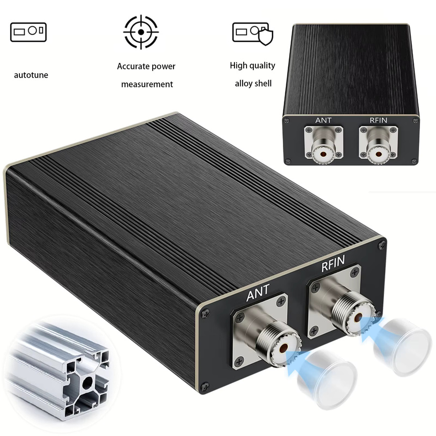 Shunmaii ATU-100 Pro+ Automatischer Antennentuner 1,8-55MHz in Schwarz mit USB-C Anschluss - Bild 2