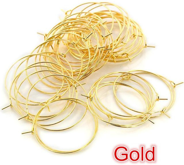 Creolen, goldplattiert, 25 mm, Unisex - Bild 1